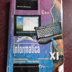 INFORMATICA C++, MANUAL CLASA XI-A - MARIANA MILOSESCU