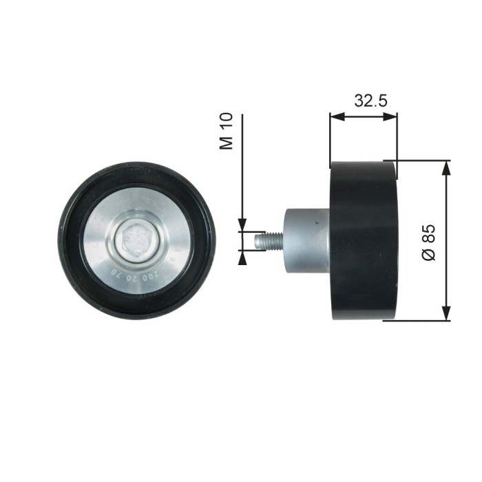 GATES T36625 FleetRunner&trade; Rola ghidare/conducere, curea transmisie
