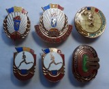 ROMANIA - LOT 6 INSIGNE SPORTIVI : POLISPORTIV, UCFS, SPORTIV INTERNATIONAL, POLISPORTIV 1+2, SPORT, IM 1.271
