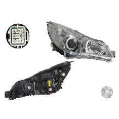 Far Subaru Legacy (Bm/Br), 04.2009-05.2013, Outback (Br), 09.2009-2013, partea Dreapta, D2S+HB3+W5W+WY21W; electric; fara bec descarcare; fara ballas foto