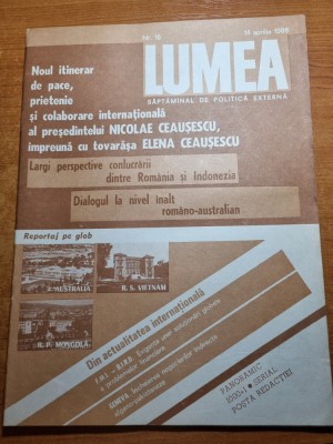 revista lumea 14 aprilie 1988 foto