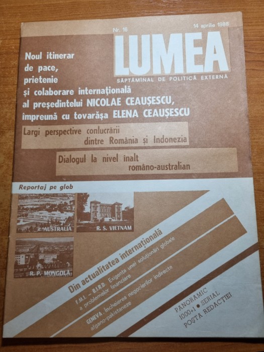 revista lumea 14 aprilie 1988