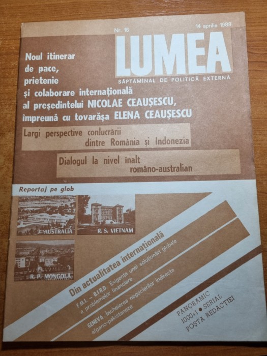 revista lumea 14 aprilie 1988