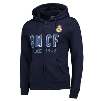 Real Madrid hanorac de bărbați cu glugă zip Since 1902 No2 black - S foto