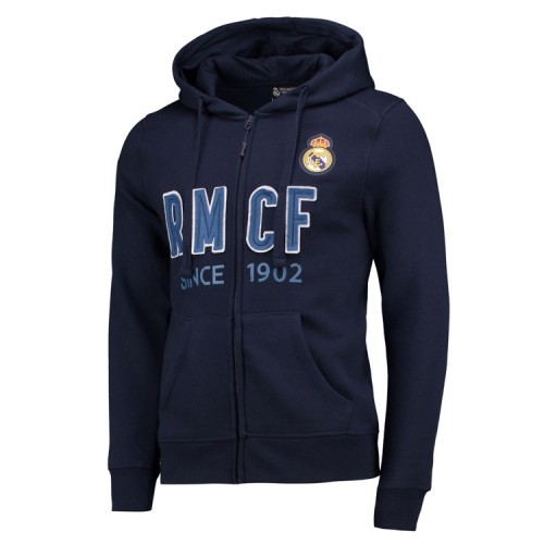 Real Madrid hanorac de bărbați cu glugă zip Since 1902 No2 black - S