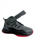 Ghete Sport Baieti Gri-Negru cu talpa rosie/ Nr. Disponibile: 31/32/33/34/35/36