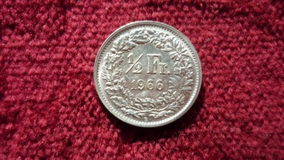 1/2 FRANCI 1966 ARGINT ***** foto