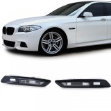 Indicatori laterali LED din sticla clara cu fum negru, potriviti pentru BMW Seria 5 F10 F11 10-13 Performance AutoTuning