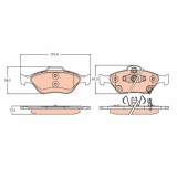 Placute frana Toyota Yaris ( P13) 12.10-06.20, Yaris ( P9) 01.05-12.14, Yaris Box / Liftback ( P13) 10.12-06.20, Fata, TRW