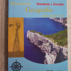 Memorator de Geografie pentru clasa a 12-a. România + Europa - Cristina Moldovan