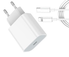 Set Incarcator SvodMedia&reg;️ Compatibil cu iPhone, USB-C 20W Fast Charger si Cablu USB-C Lightning, Compatibil