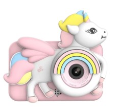 Camera foto digitala pentru copii, THD D32, rezolutie foto 8 megapixeli, video 720p, roz unicorn