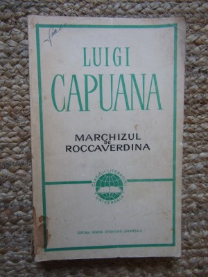 Luigi Capuana - Marchizul de Roccaverdina foto