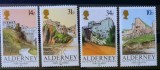 Alderney 1986 arhitectura,fortărețe. Cetăți serie 4v nestampilata, Nestampilat