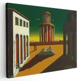 Tablou pictura Piata de Giorgio de Chirico 2152 Tablou canvas pe panza CU RAMA 20x30 cm