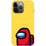 Husa compatibila cu Apple iPhone 13 Pro Max model Among us Red Impostor, Silicon, TPU, Viceversa, Transparent, Carcasa