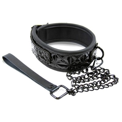 Sinful Collar - Zgardă Ajustabilă Neagră 44 cm foto