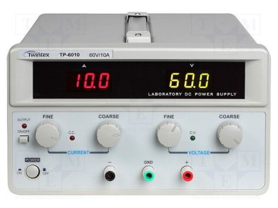 Alimentator de laborator canal unic liniar 0-60VDC 0-10A TWINTEX foto