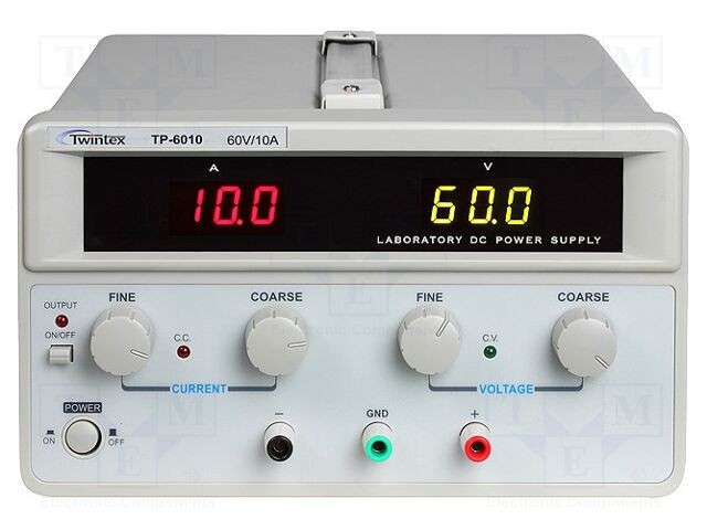 Alimentator de laborator canal unic liniar 0-60VDC 0-10A TWINTEX
