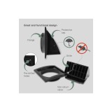 Capac de ventilație pentru evacuare negru &Oslash;150 mm / 6" - coif pentru ventilația uscătorului