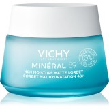 Vichy Min&eacute;ral 89 Moisture Matte Sorbet cremă sorbet pentru ten gras și mixt fără parfum 50 ml