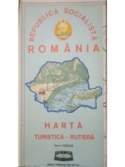 Romania - Harta turistica si rutiera 1:850000 (Editia: 1979) foto
