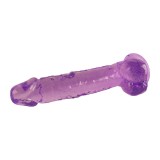 Dildo Realist Funky Fizz cu Ventuza, TPE, Mov, 19 cm