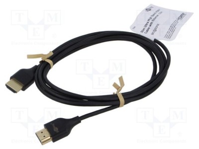 Cablu HDMI Goobay 2m negru HDMI 2.0 HDCP 2.2 foto
