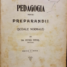 Vasile Goldis - ex libris pe cartea lui Petru Pipos, Pedagogia, Arad, 1908