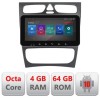 Navigatie Mercedes C W203 2001-2007 I-clk 4+64 ecran 10.33&quot; Android Waze USB Navigatie Internet Youtube Radio CarStore Technology