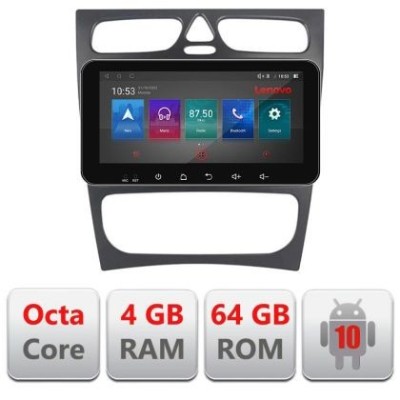Navigatie Mercedes C W203 2001-2007 I-clk 4+64 ecran 10.33&amp;quot; Android Waze USB Navigatie Internet Youtube Radio CarStore Technology foto