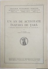 D. Gusti - Analele Academiei Romane - Un an de Activitate in Afara de Tara