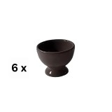 Set 6 suporturi de ou, 4 cm, Maro