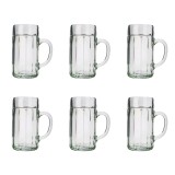 Bierglas, Bierkrug, Ma&szlig;krug, Bierseidel 6er Set Biergl&auml;ser, Eckenma&szlig;krug - 0,5 Liter