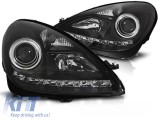 Kit de faruri xenon de tuning potrivit pentru Mercedes SLK R171 2004-2011 cu baza neagra, stanga si dreapta Performance AutoTuning
