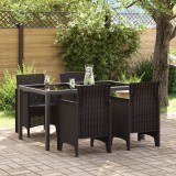 vidaXL Scaune de grădină 4 pcs Maro Standard Polipropilenă