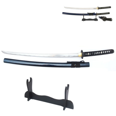 Katana Sabie Samurai Stativ Decor Lama 69cm Carbon Tole 10 Imperial 32323 foto