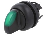 Comutator Rotativ 22mm Verde 3 Puncte de Fixare
