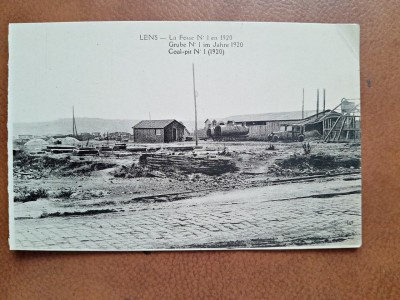 Carte postala, Lens, La Fosse N1 en 1920 foto