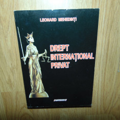 DREPT INTERNATIONAL PRIVAT -LEONARD MEHEDINTI