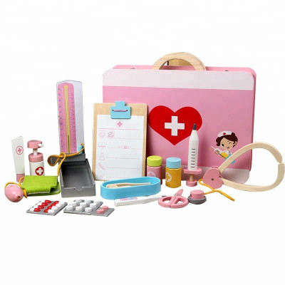 Trusa doctor jucarie din lemn, 7Toys foto