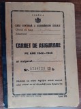 QW13 23 - 1943 - Carnet de asigurare pe anii 1942 - 1945