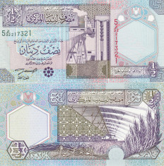 Libia 1/2 Dinar 2002 UNC foto