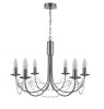 Candelabru lumanare GoodHome Suhel, argintiu, surse 6 x (E14), IP20