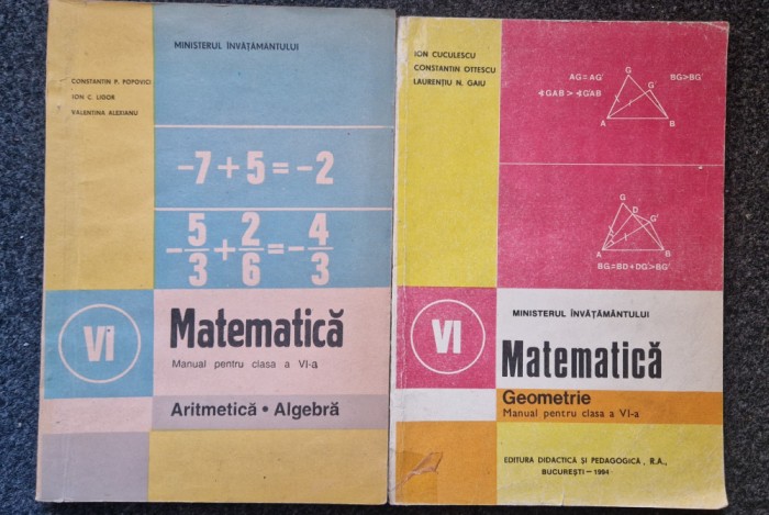 MATEMATICA MANUAL CLASA A VI-A GEOMETRIE + ARITMETICA. ALGEBRA Cuculescu, Ligor