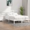 vidaXL Cadru pat, alb, 140x190 cm, lemn masiv 3105776