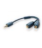 Cablu adaptor Profesional splitter Jack 3.5 mm x2 OFC cupru ecranat, Clicktronic