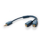 Cablu adaptor Profesional splitter Jack 3.5 mm x2 OFC cupru ecranat