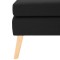 Taburet, negru, material textil - 4