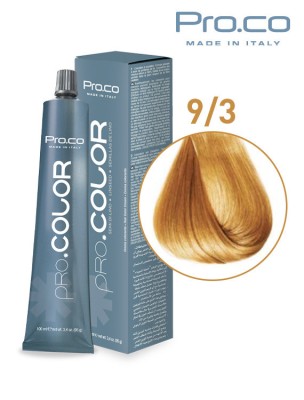 Vopsea de par profesionala PRO.COLOR 100 ml - Pro.Co - 9/3 BLOND SUPER DESCHIS AURIU foto